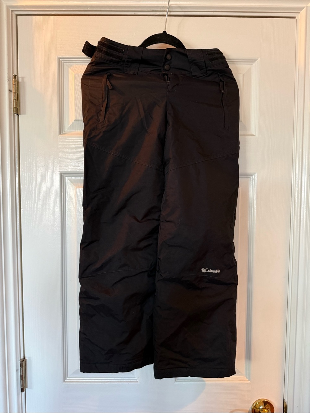 Columbia Black ski pants with Blue Accent Tag